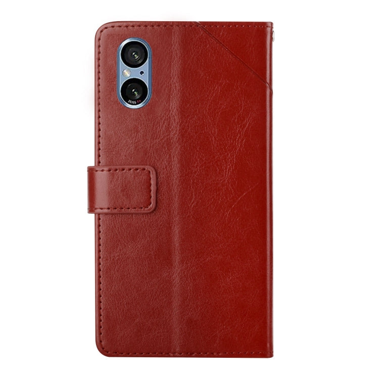 For Sony Xperia 5 V Y-shaped Pattern Flip Leather Phone Case