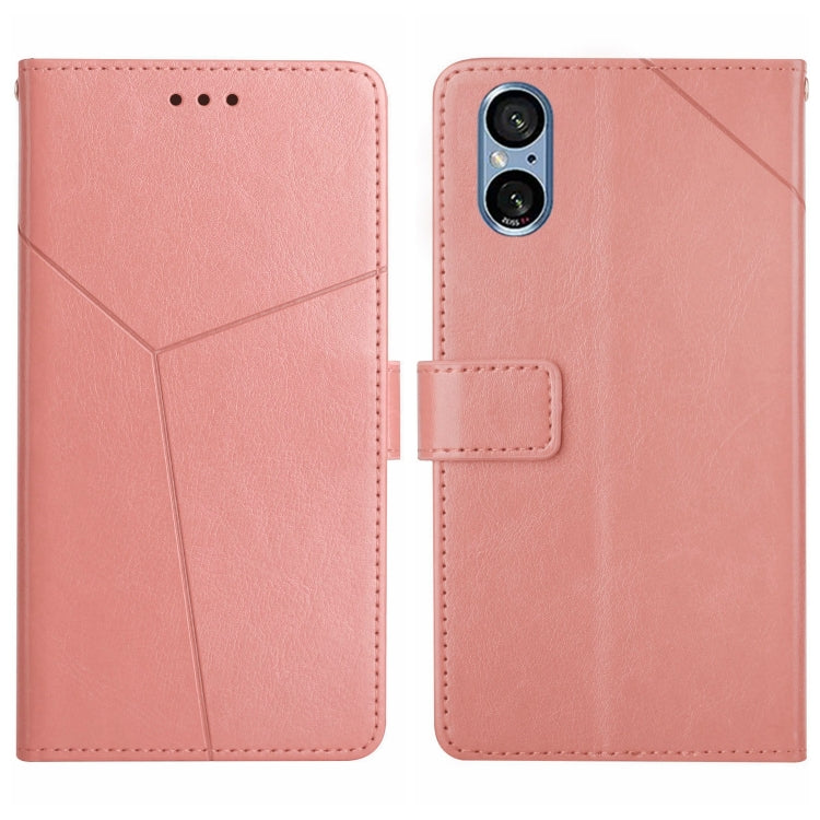 For Sony Xperia 5 V Y-shaped Pattern Flip Leather Phone Case
