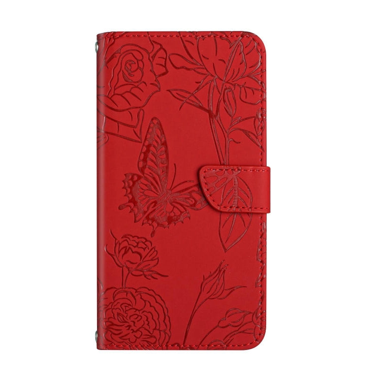 For Sony Xperia 5 V HT03 Skin Feel Butterfly Embossed Flip Leather Phone Case