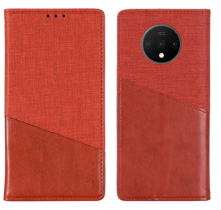 For OnePlus 7T MUXMA MX109 Horizontal Flip Leather Case with Holder & Card Slot & Wallet
