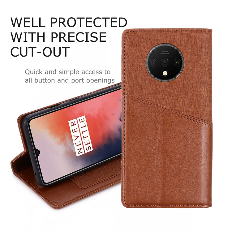 For OnePlus 7T MUXMA MX109 Horizontal Flip Leather Case with Holder & Card Slot & Wallet