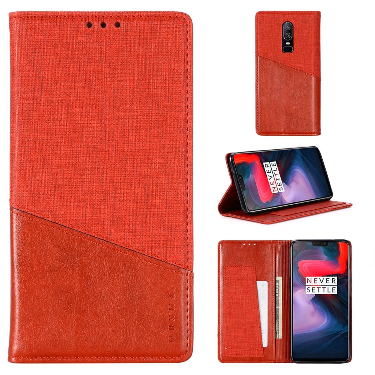For OnePlus 6 MUXMA MX109 Horizontal Flip Leather Case with Holder & Card Slot & Wallet