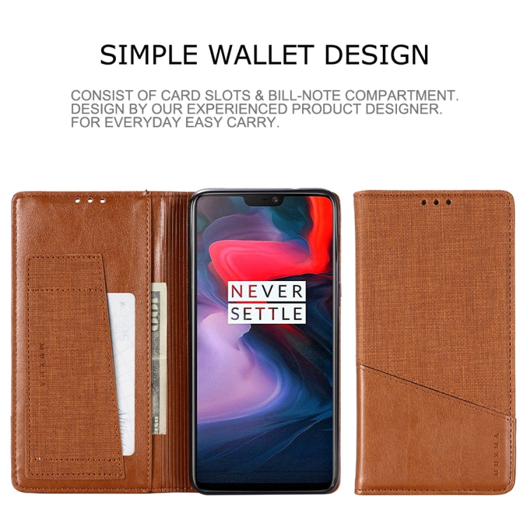 For OnePlus 6 MUXMA MX109 Horizontal Flip Leather Case with Holder & Card Slot & Wallet