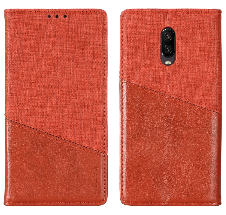 For OnePlus 6T MUXMA MX109 Horizontal Flip Leather Case with Holder & Card Slot & Wallet