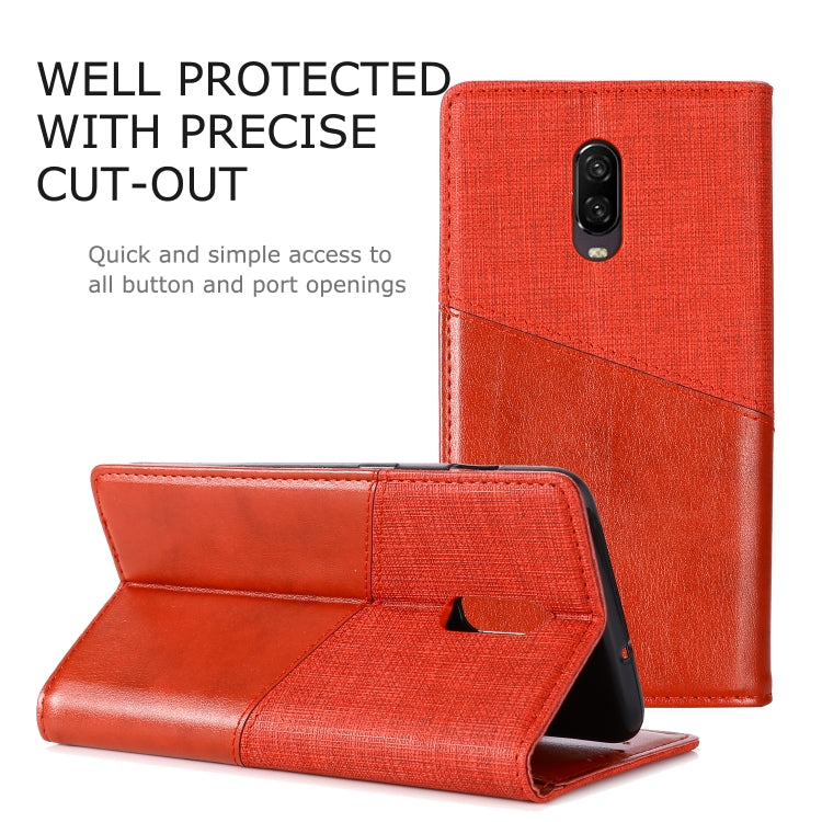 For OnePlus 6T MUXMA MX109 Horizontal Flip Leather Case with Holder & Card Slot & Wallet