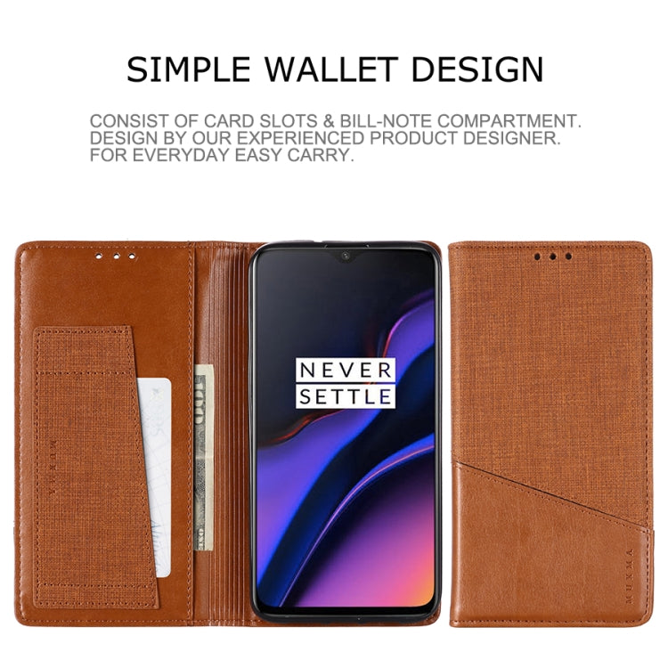 For OnePlus 6T MUXMA MX109 Horizontal Flip Leather Case with Holder & Card Slot & Wallet