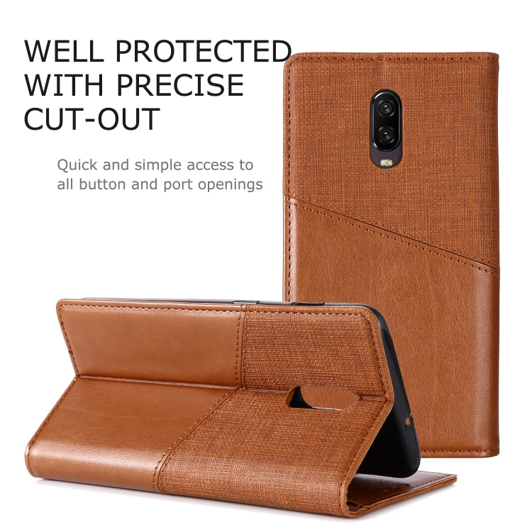 For OnePlus 6T MUXMA MX109 Horizontal Flip Leather Case with Holder & Card Slot & Wallet