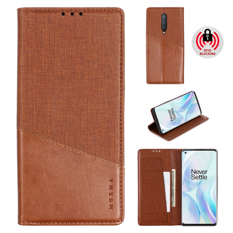 For OnePlus 8 MUXMA MX109 Horizontal Flip Leather Case with Holder & Card Slot & Wallet