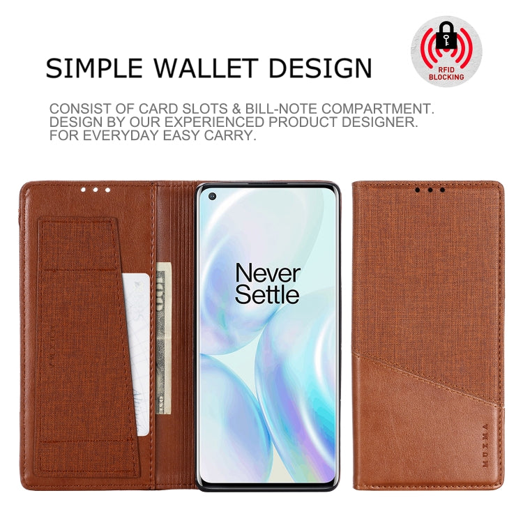 For OnePlus 8 MUXMA MX109 Horizontal Flip Leather Case with Holder & Card Slot & Wallet