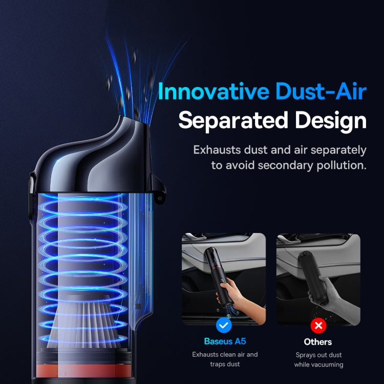 Baseus A5 16000Pa Powerful Car Vacuum Cleaner(Black)