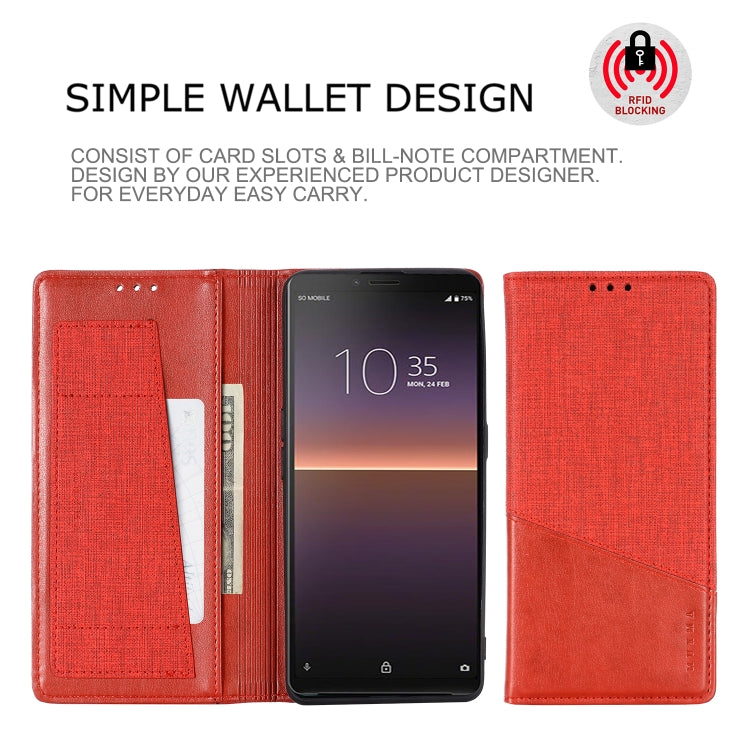 For Sony Xperia 10 II MUXMA MX109 Horizontal Flip Leather Case with Holder & Card Slot & Wallet