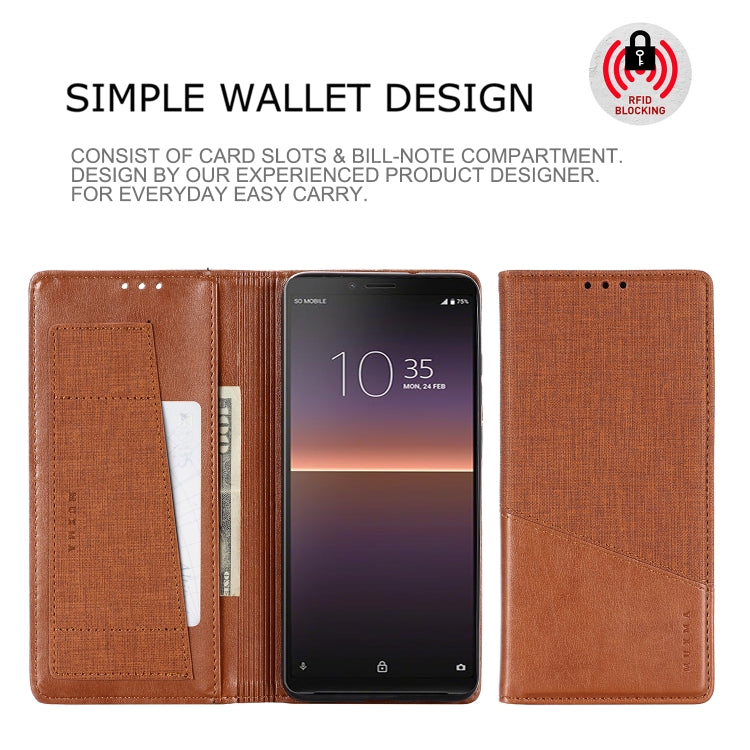 For Sony Xperia 10 II MUXMA MX109 Horizontal Flip Leather Case with Holder & Card Slot & Wallet