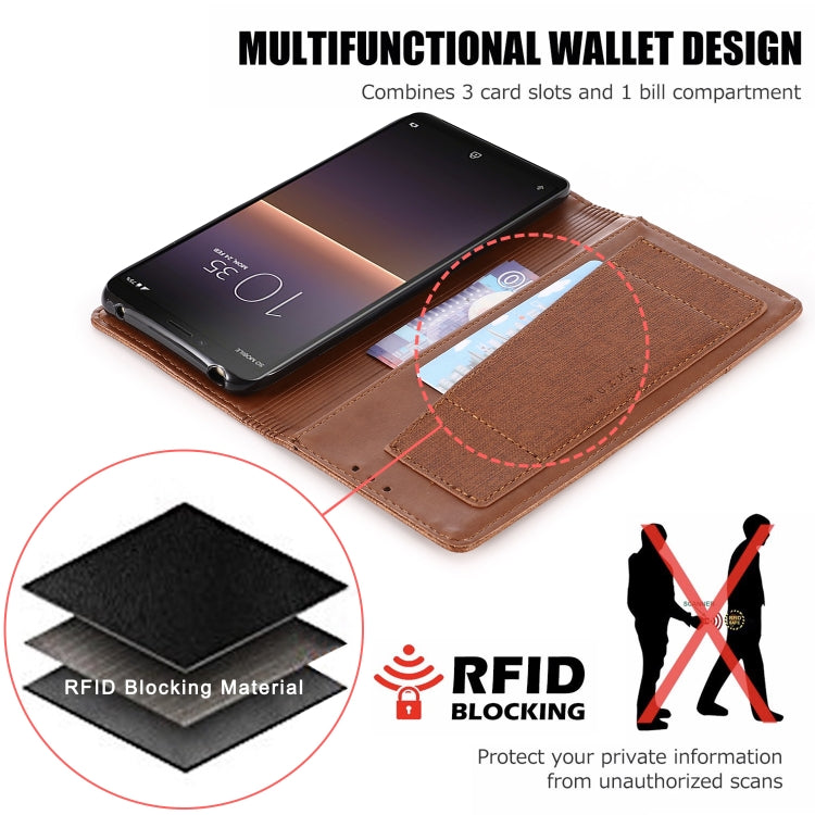 For Sony Xperia 10 II MUXMA MX109 Horizontal Flip Leather Case with Holder & Card Slot & Wallet