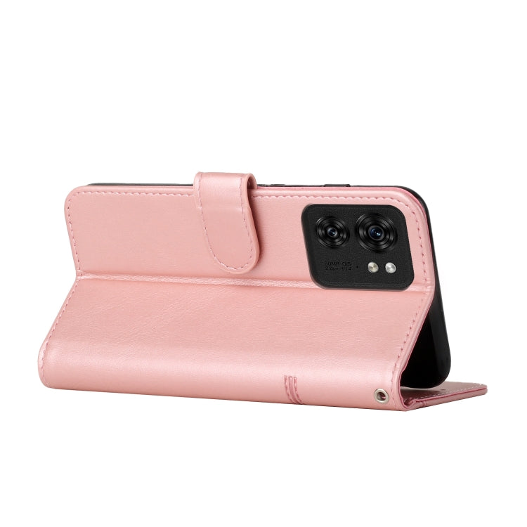 For Motorola Edge 40 Stitching Calf Texture Buckle Leather Phone Case