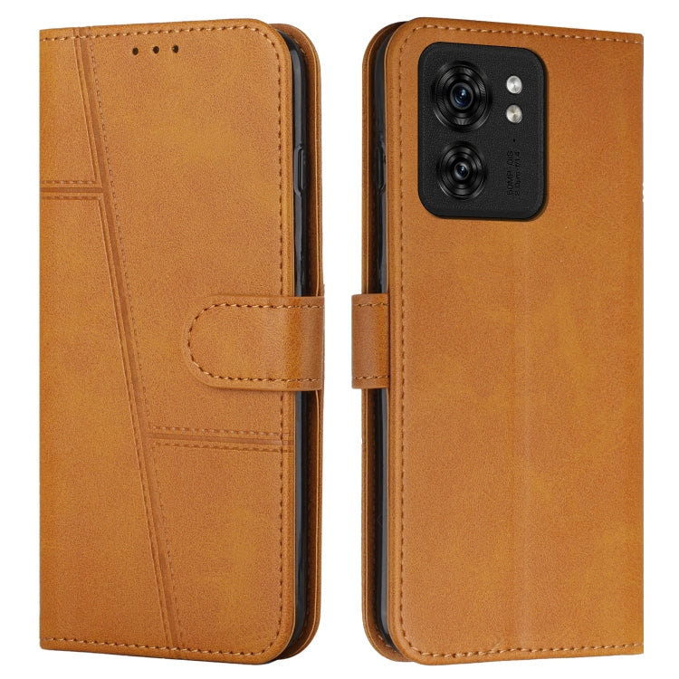 For Motorola Edge 40 Stitching Calf Texture Buckle Leather Phone Case