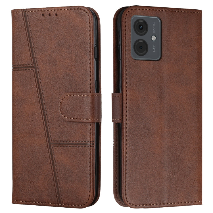 For Motorola Moto G14 Stitching Calf Texture Buckle Leather Phone Case