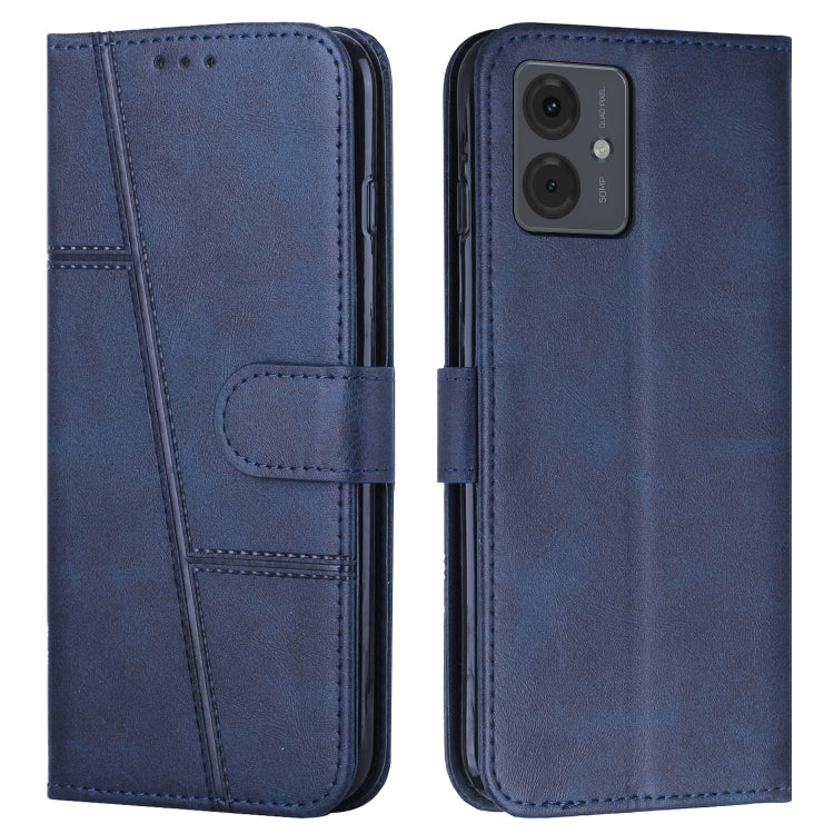 For Motorola Moto G14 Stitching Calf Texture Buckle Leather Phone Case