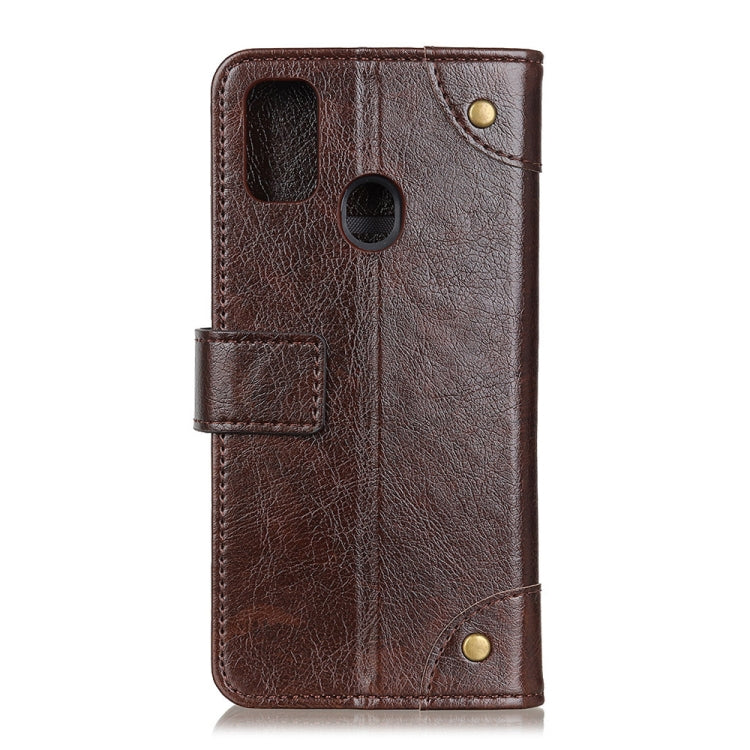 For Xiaomi Redmi 9C Copper Buckle Nappa Texture Horizontal Flip Leather Case with Holder & Card Slots & Wallet