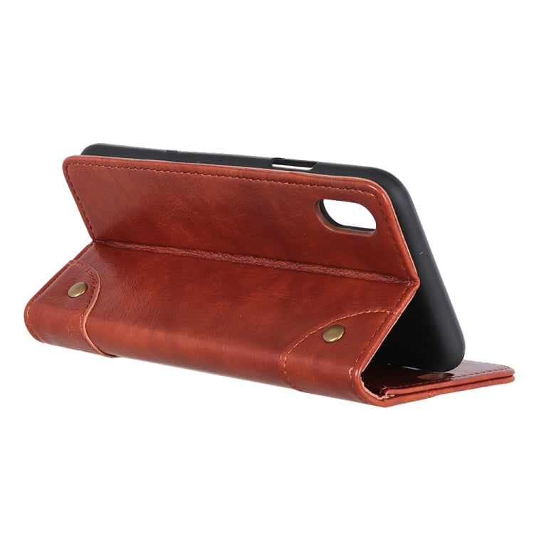 For Xiaomi Redmi 9A Copper Buckle Nappa Texture Horizontal Flip Leather Case with Holder & Card Slots & Wallet