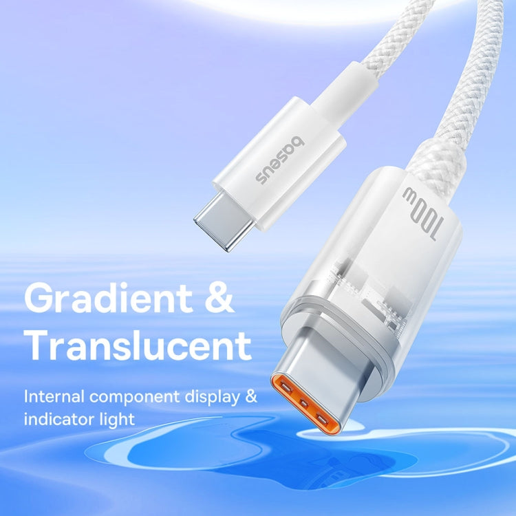 Baseus Explorer Series 100W USB-C / Type-C to USB-C / Type-C Smart Temperature Control Fast Charging Data Cable, Length: