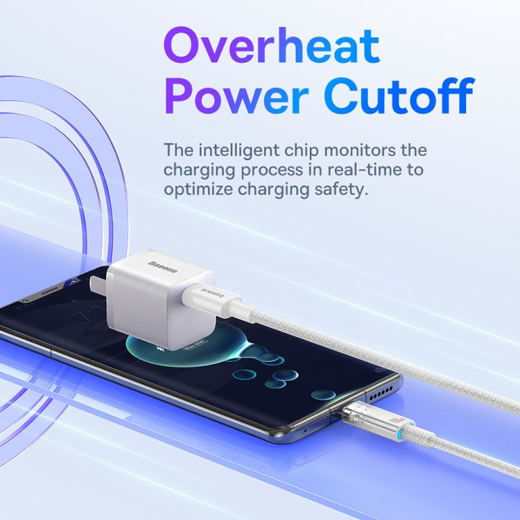 Baseus Explorer Series 100W USB-C / Type-C to USB-C / Type-C Smart Temperature Control Fast Charging Data Cable, Length: