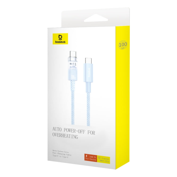 Baseus Explorer Series 100W USB-C / Type-C to USB-C / Type-C Smart Temperature Control Fast Charging Data Cable, Length: