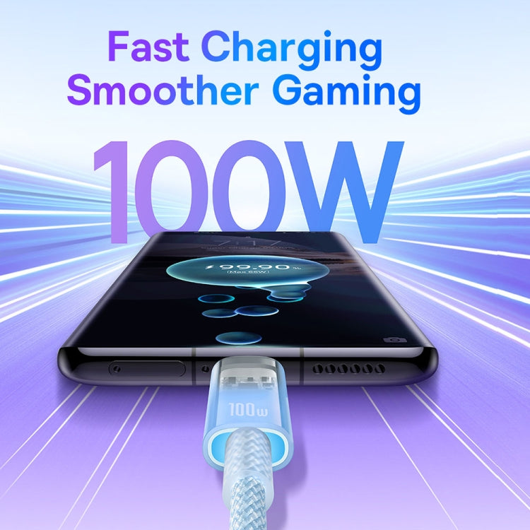 Baseus Explorer Series 100W USB-C / Type-C to USB-C / Type-C Smart Temperature Control Fast Charging Data Cable, Length: