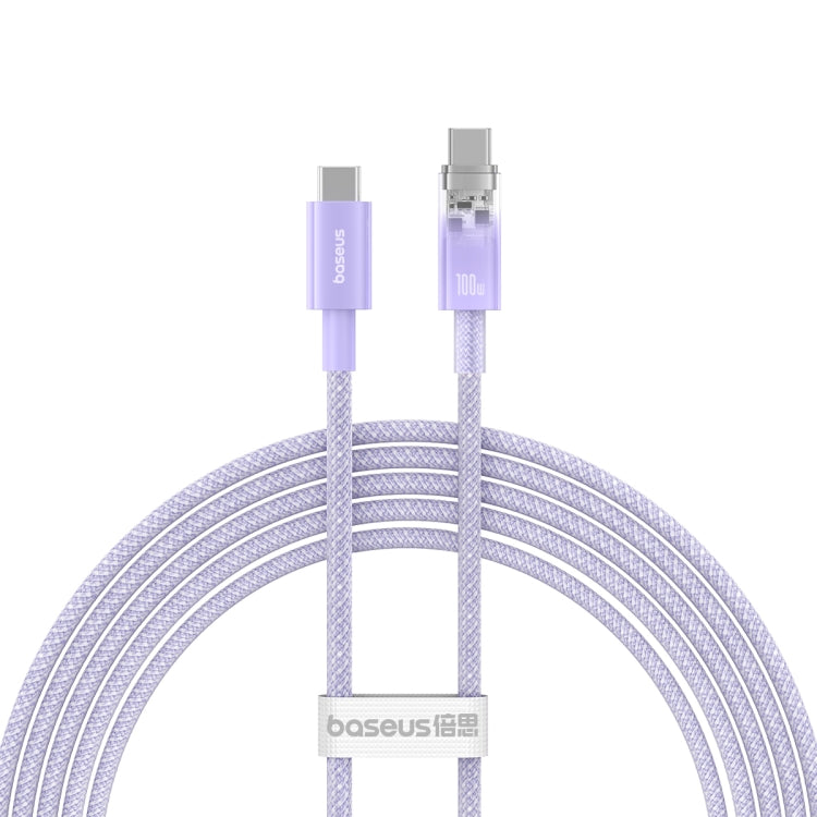Baseus Explorer Series 100W USB-C / Type-C to USB-C / Type-C Smart Temperature Control Fast Charging Data Cable, Length: