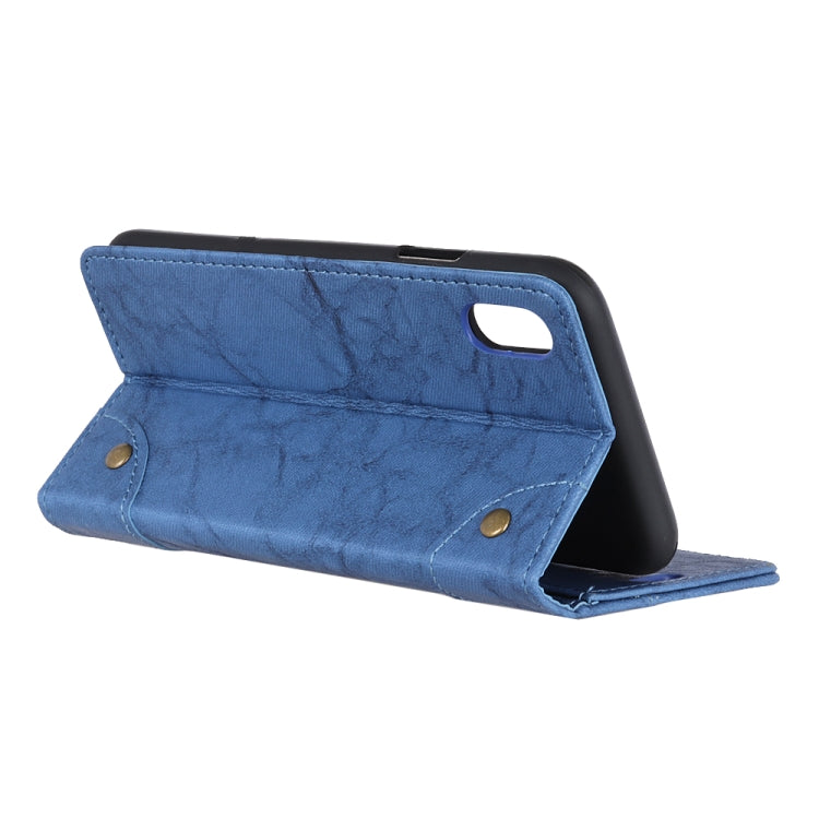 For Xiaomi Redmi 9A Copper Buckle Retro Crazy Horse Texture Horizontal Flip Leather Case with Holder & Card Slots & Wallet