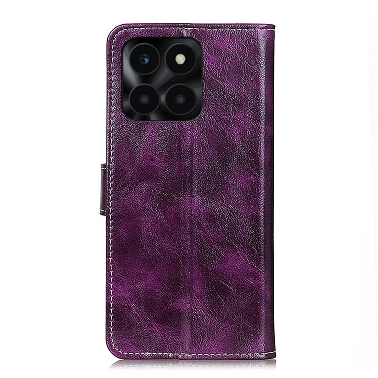 For Honor X6a Retro Crazy Horse Texture Flip Leather Phone Case