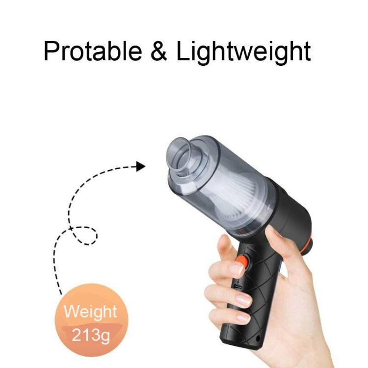 YT-M2037 6000Pa Dual Purpose Car Cordless Vacuum Cleaner(Black)