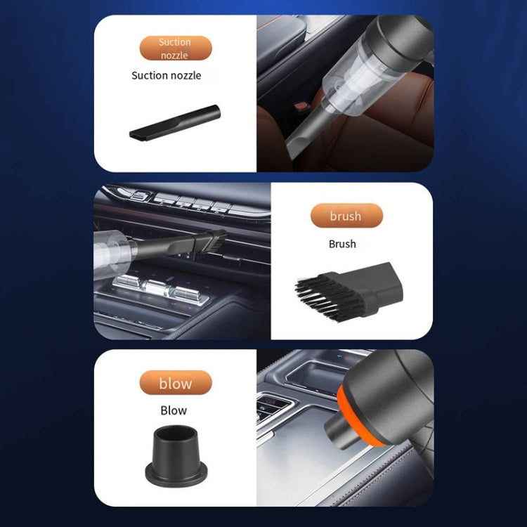 YT-M2037 6000Pa Dual Purpose Car Cordless Vacuum Cleaner(Black)