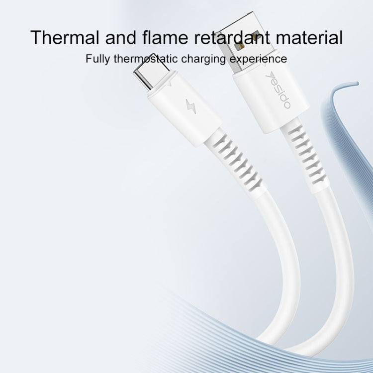 Yesido CA120C 2A USB to USB-C / Type-C Fast Charging Data Cable, Length:1m