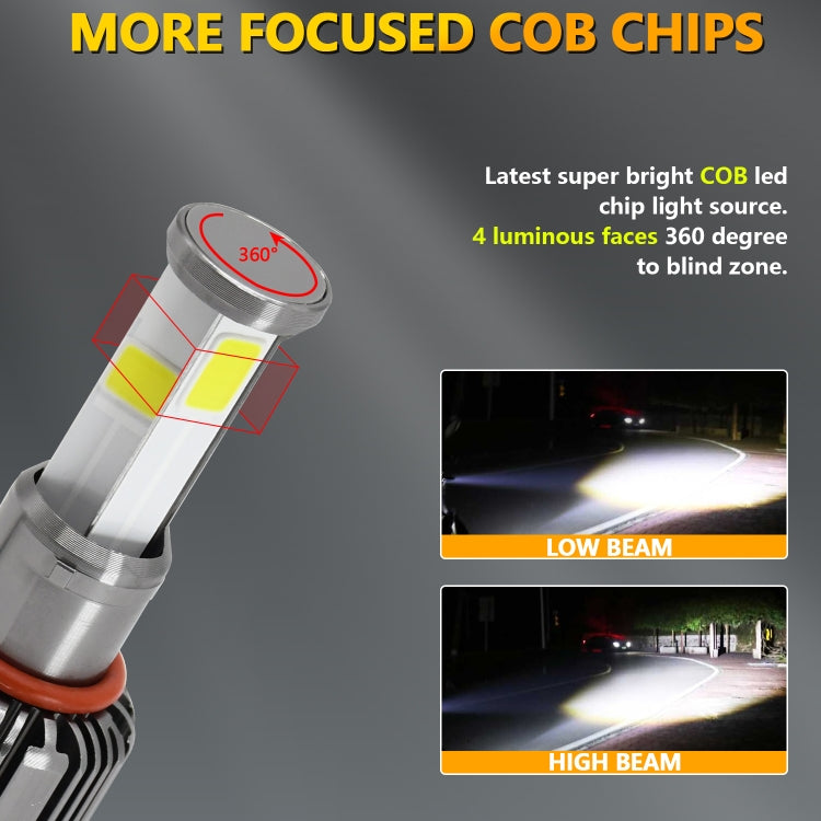 T1 H4 Four-sided Motorcycle Headlight(Black)