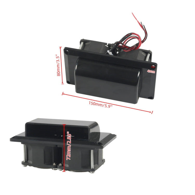 A8531 RV 12V High Power Range Hood Exhaust Fan(Black)