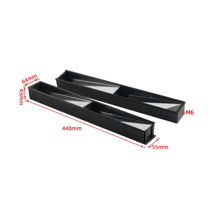 A8570 1 Pair Golf Cart Wide Angle Reversing Mirrors(Black)