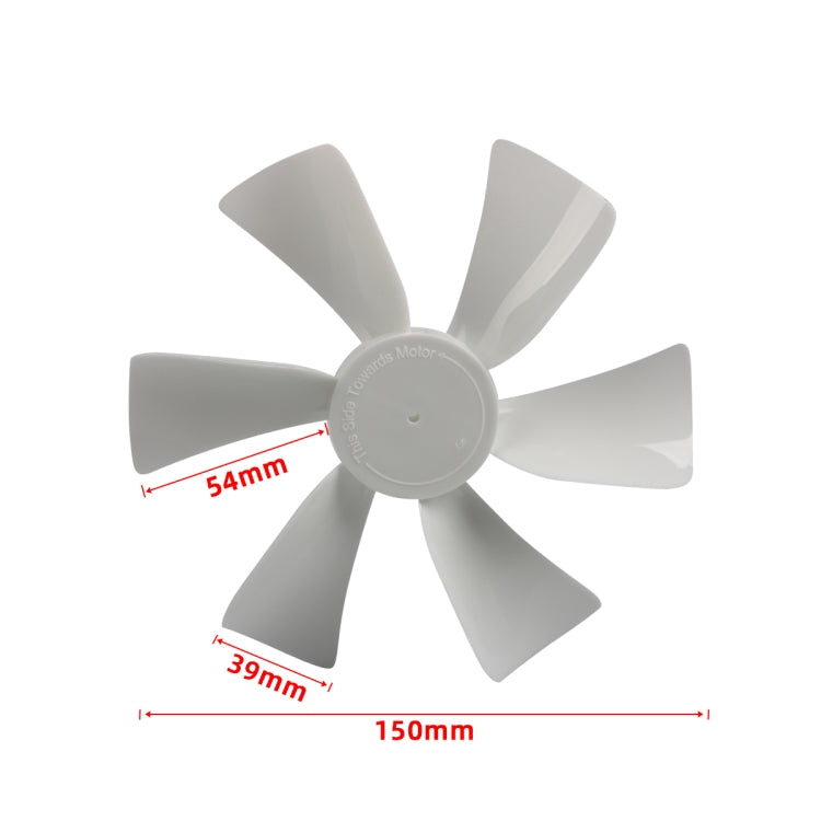 A8702 6 inch RV Skylight Vent D-hole Fan Blade(White)