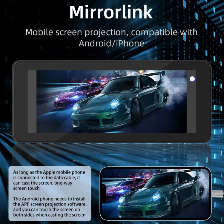 B5368 Portable Car MP5 Player 6.86 inch Wireless CarPlay, Support Mobile Phone Interconnection