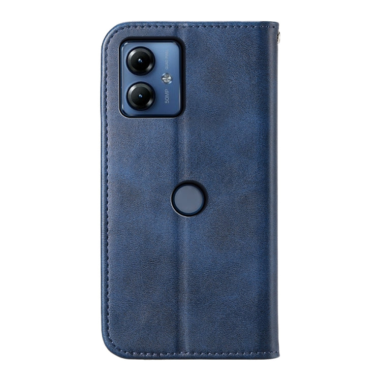 For Motorola Moto G14 Cubic Grid Calf Texture Magnetic Leather Phone Case