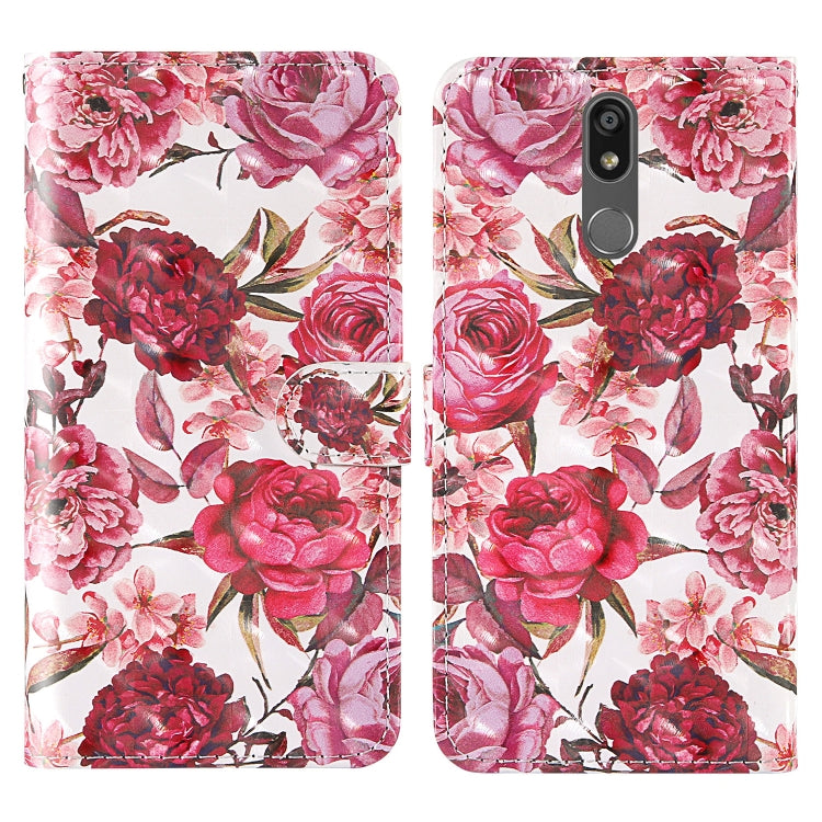 For LG K40 (2019) 3D Painting Colored Drawing Pattern Horizontal Flip TPU + PU Leather Case with Holder & Card Slots & Wallet & Lanyard