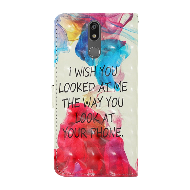 For LG K40 (2019) 3D Painting Colored Drawing Pattern Horizontal Flip TPU + PU Leather Case with Holder & Card Slots & Wallet & Lanyard