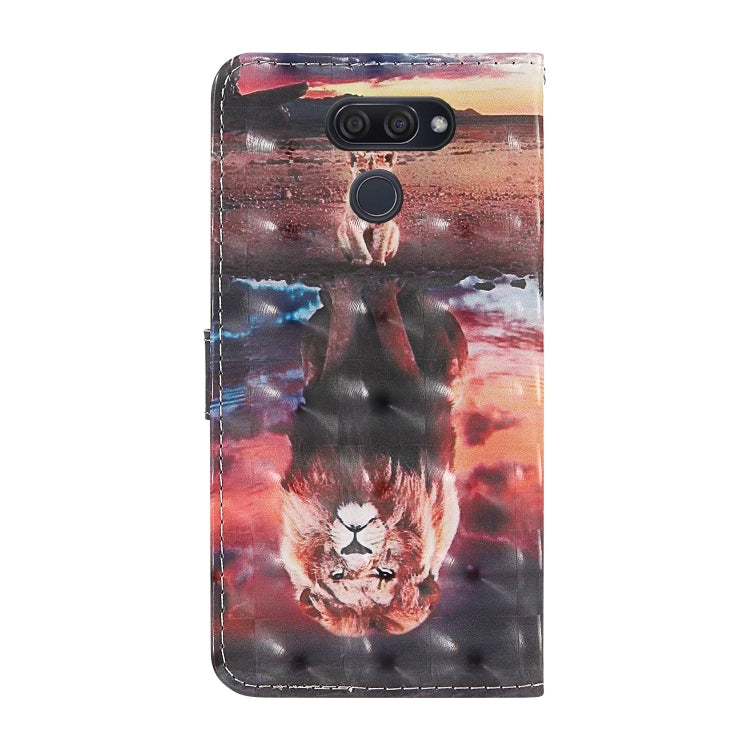 For LG K50 3D Painting Colored Drawing Pattern Horizontal Flip TPU + PU Leather Case with Holder & Card Slots & Wallet & Lanyard