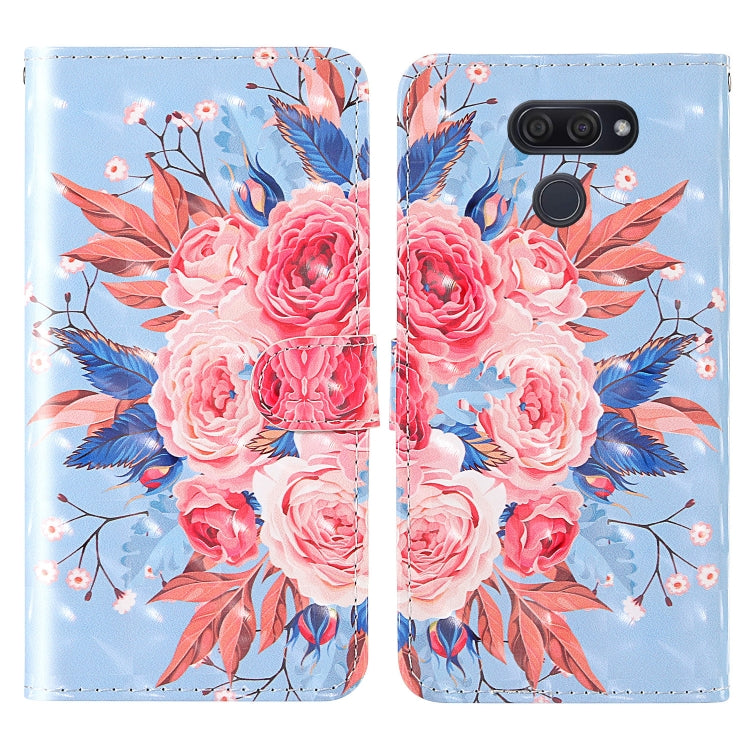 For LG K50 3D Painting Colored Drawing Pattern Horizontal Flip TPU + PU Leather Case with Holder & Card Slots & Wallet & Lanyard