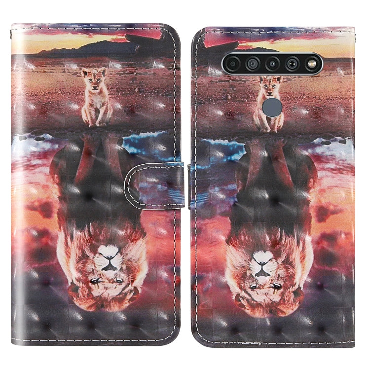 For LG K61 3D Painting Colored Drawing Pattern Horizontal Flip TPU + PU Leather Case with Holder & Card Slots & Wallet & Lanyard