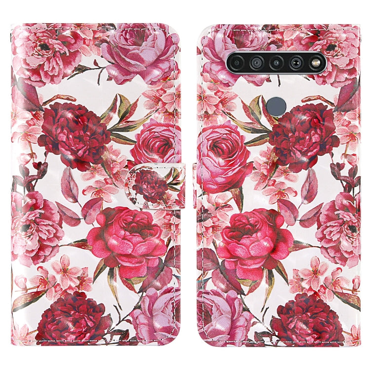 For LG K61 3D Painting Colored Drawing Pattern Horizontal Flip TPU + PU Leather Case with Holder & Card Slots & Wallet & Lanyard