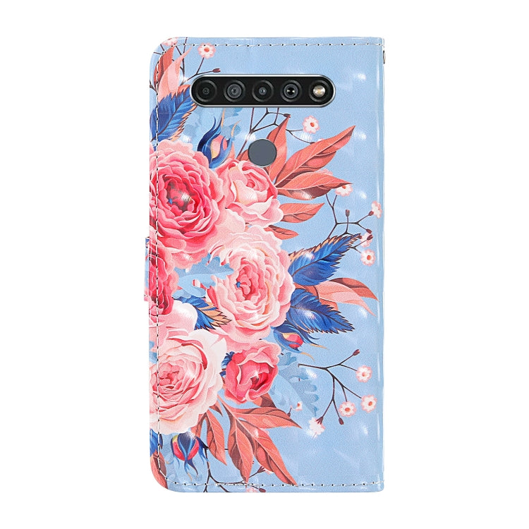 For LG K61 3D Painting Colored Drawing Pattern Horizontal Flip TPU + PU Leather Case with Holder & Card Slots & Wallet & Lanyard