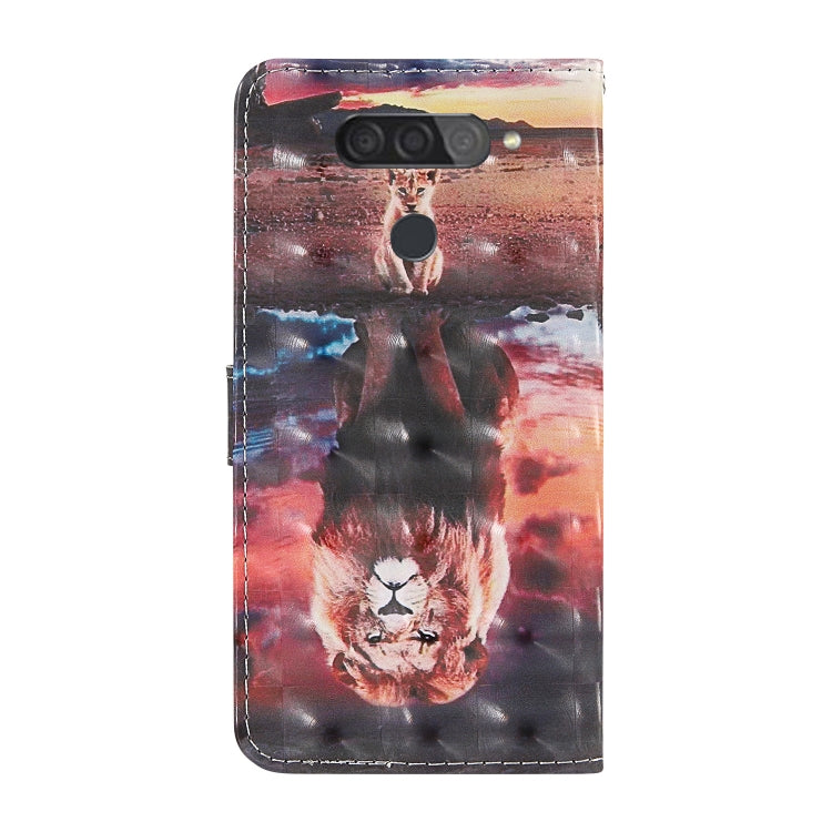 For LG Q70 3D Painting Colored Drawing Pattern Horizontal Flip TPU + PU Leather Case with Holder & Card Slots & Wallet & Lanyard