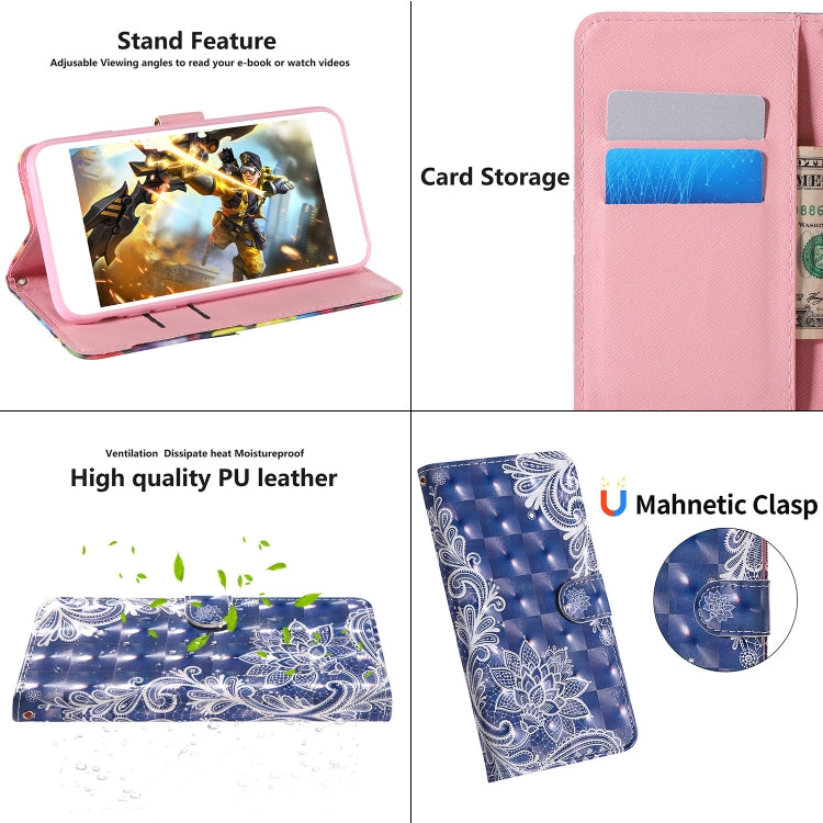 For LG Q70 3D Painting Colored Drawing Pattern Horizontal Flip TPU + PU Leather Case with Holder & Card Slots & Wallet & Lanyard