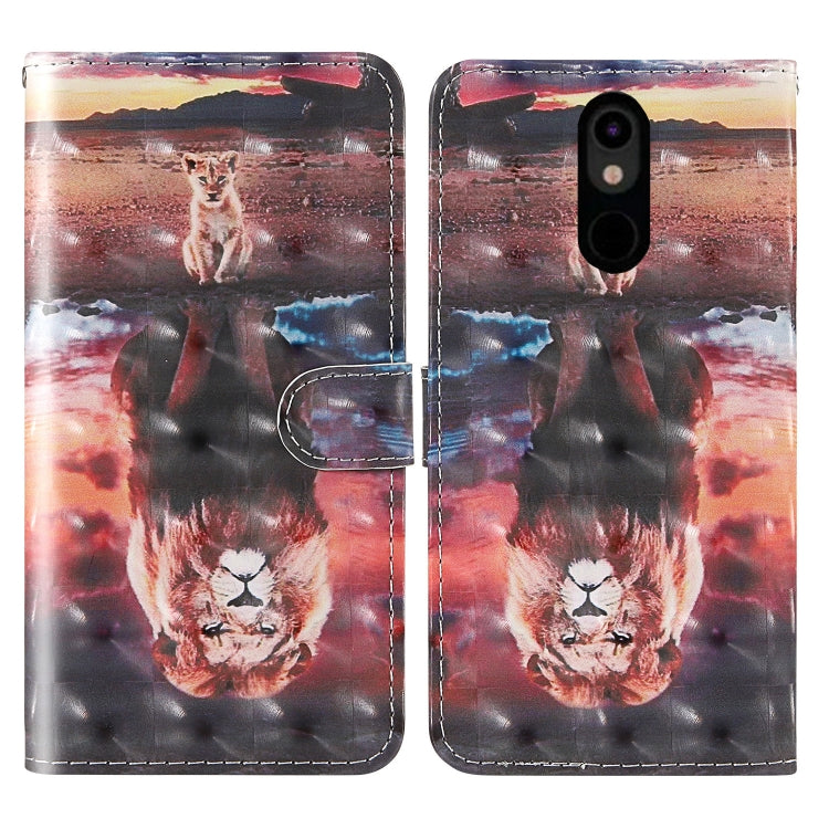 For LG Stylo 5 3D Painting Colored Drawing Pattern Horizontal Flip TPU + PU Leather Case with Holder & Card Slots & Wallet & Lanyard