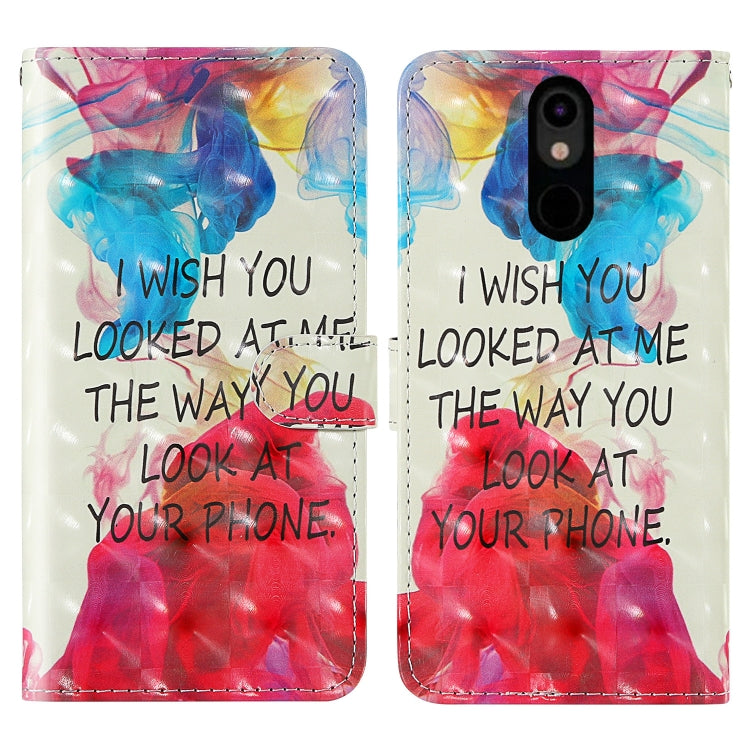 For LG Stylo 5 3D Painting Colored Drawing Pattern Horizontal Flip TPU + PU Leather Case with Holder & Card Slots & Wallet & Lanyard